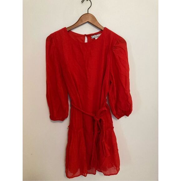 A. Calin by flying tomato‎ red belted dress - Picture 1 of 3